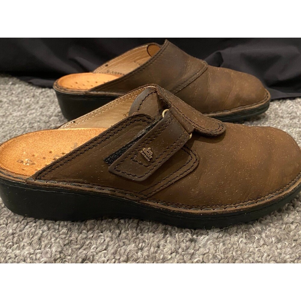 Finn Comfort Women’s German Leather Mules Slip On Clogs 37 - Picture 5 of 7